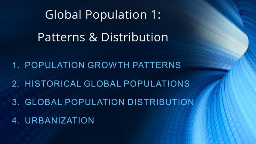 zGlobal populations - patterns and distribution